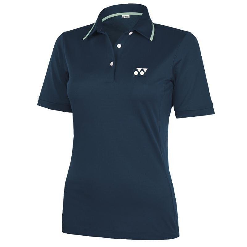 Yonex Polo Navy women’s T-shirt - an elegant women’s sports polo shirt in dark blue