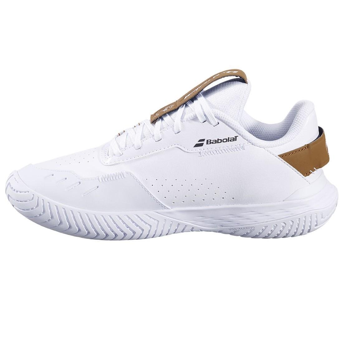 Pantofi sport de damă Babolat SFX EVO ALL COURT WIMBLEDON - white, after dark – pantofi de tenis pentru toate suprafețele