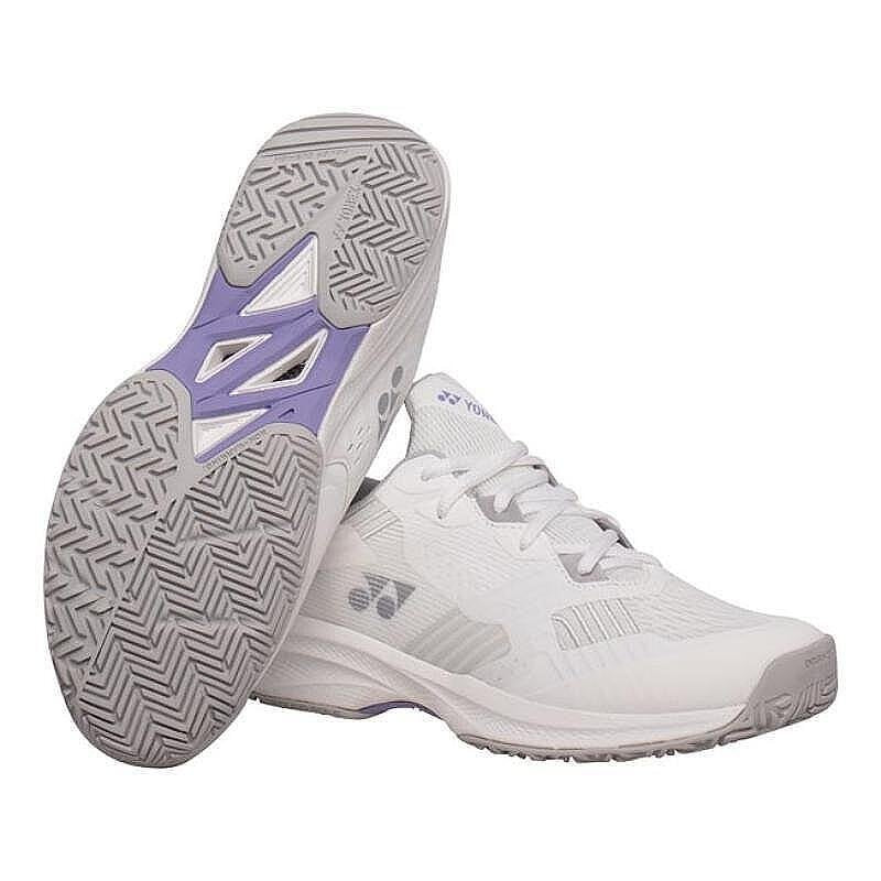 Pantofi sport pentru femei Yonex PC SONICAGE WH/GR pentru tenis, cu POWER CUSHION+ și susținere stabilă