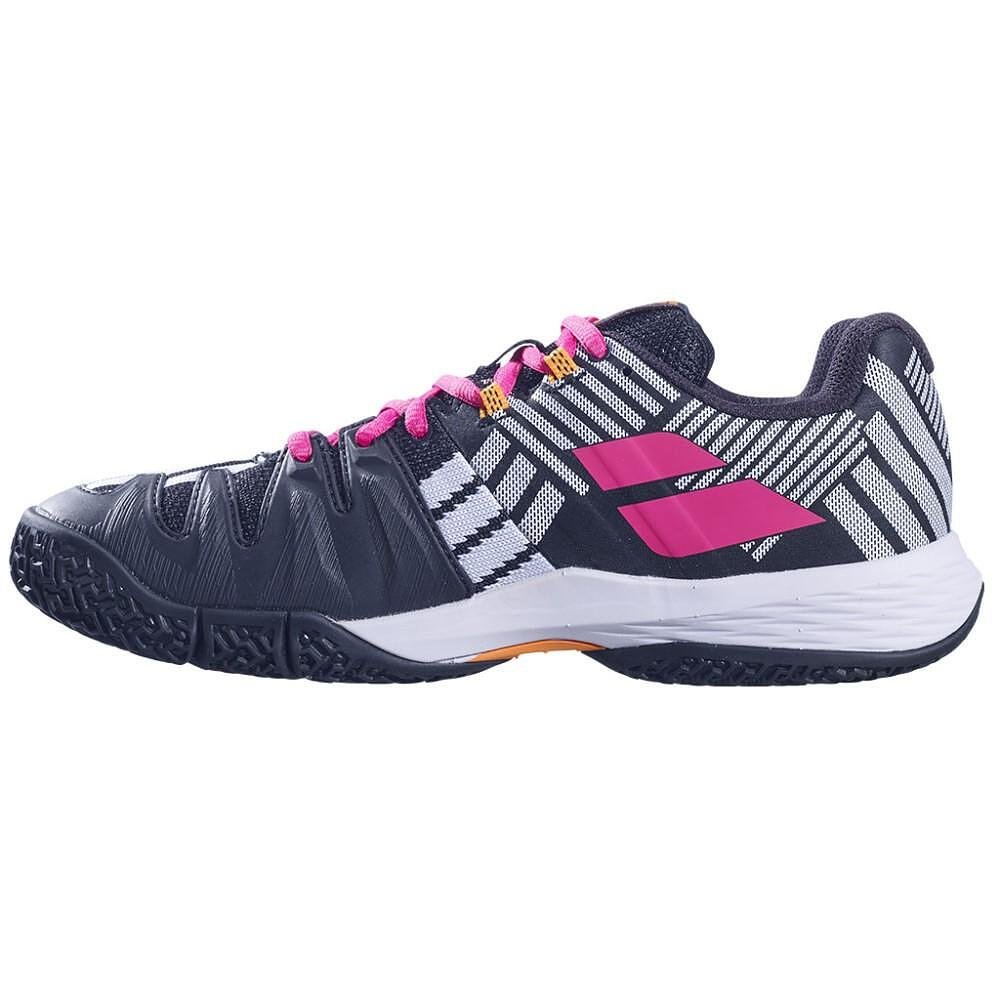 Pantofi de padel pentru femei Babolat SENSA BLACK / ROSEBERRY – stabilitate și confort pentru terenul de padel