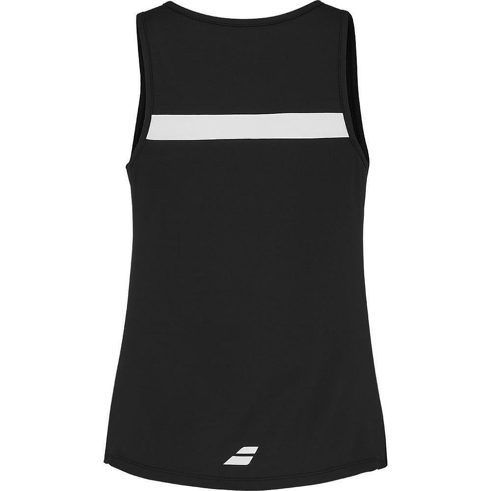 Women's Babolat PADEL TANK - black – black sleeveless tank top for padel with a comfortable, stretchy fabric