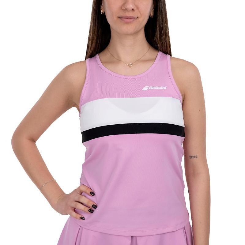 Women's Babolat PADEL TANK - lilac chiffon, a stylish and comfortable tank top for padel with stretchy, breathable fabric