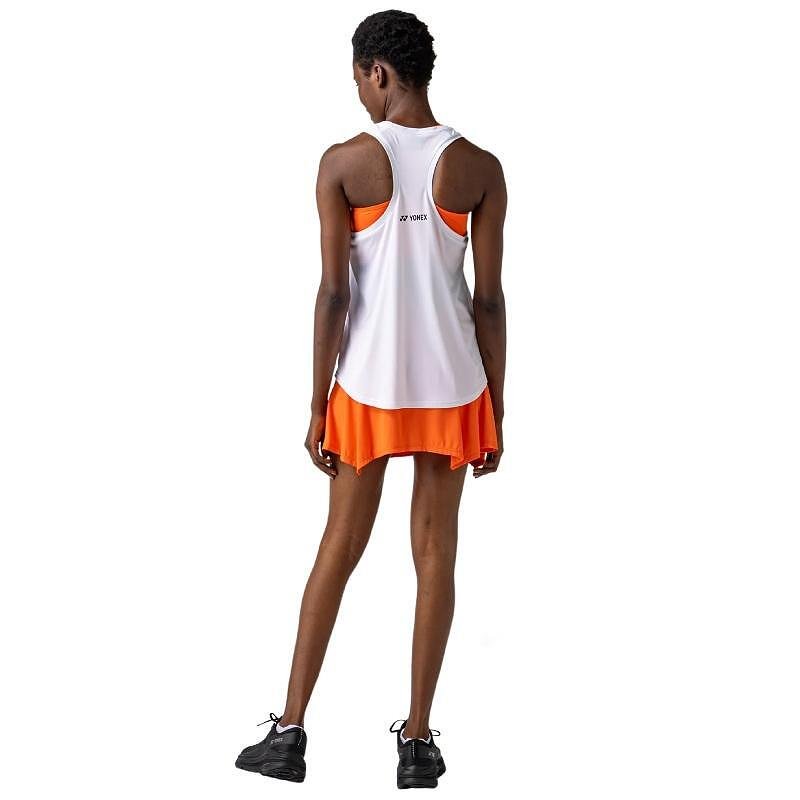 Maiou de damă Yonex 16853 White, model sport alb cu Racerback pentru tenis, padel și confort la antrenamente