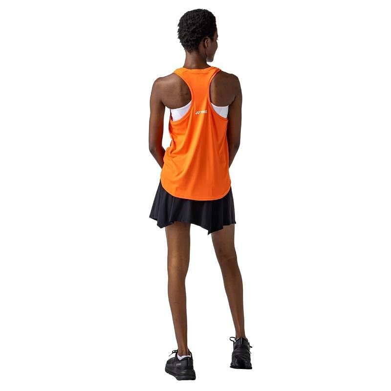Maiou damă Yonex 16853 Cyber Orange, maiou sport portocaliu cu Racerback pentru tenis și padel