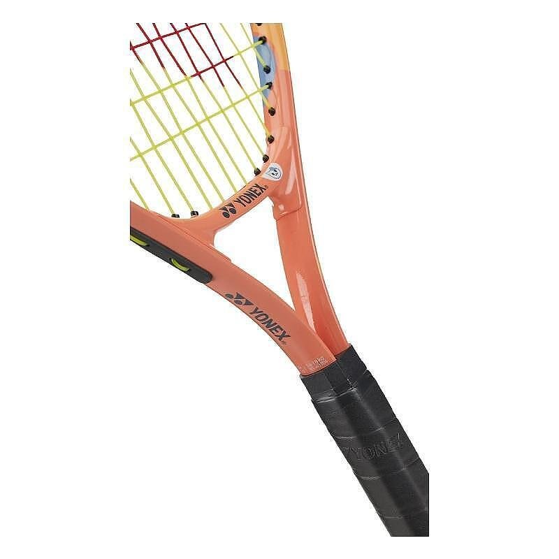 Rachetă de tenis Yonex Junior 21 Coral Orange pentru copii, ușoară și confortabilă, cu husă și control pentru tehnică corectă