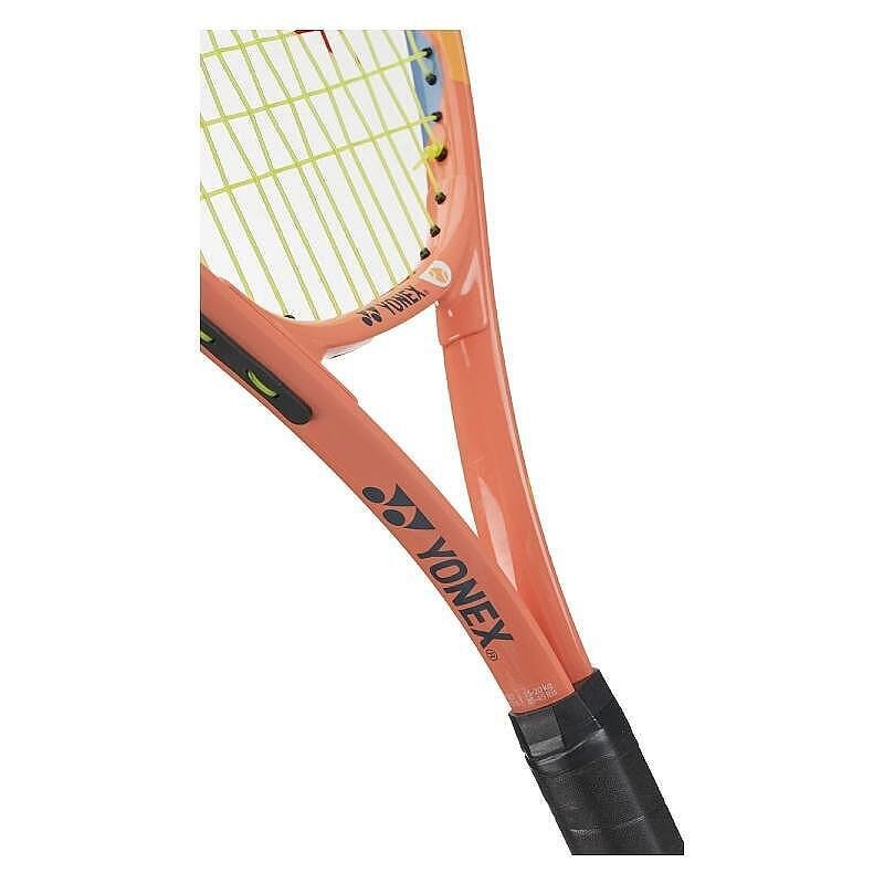 Rachetă de tenis Yonex Junior 25 Coral Orange pentru copii 8-10 ani, ușoară, cu bun control și comodă, cu husă