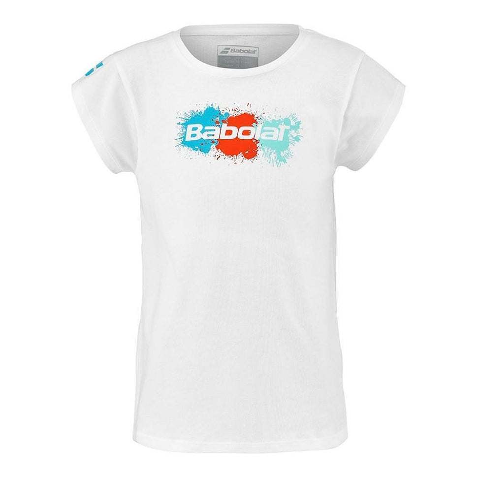 Tricou pentru fete Babolat EXERCISE COTTON TEE GIRL - white