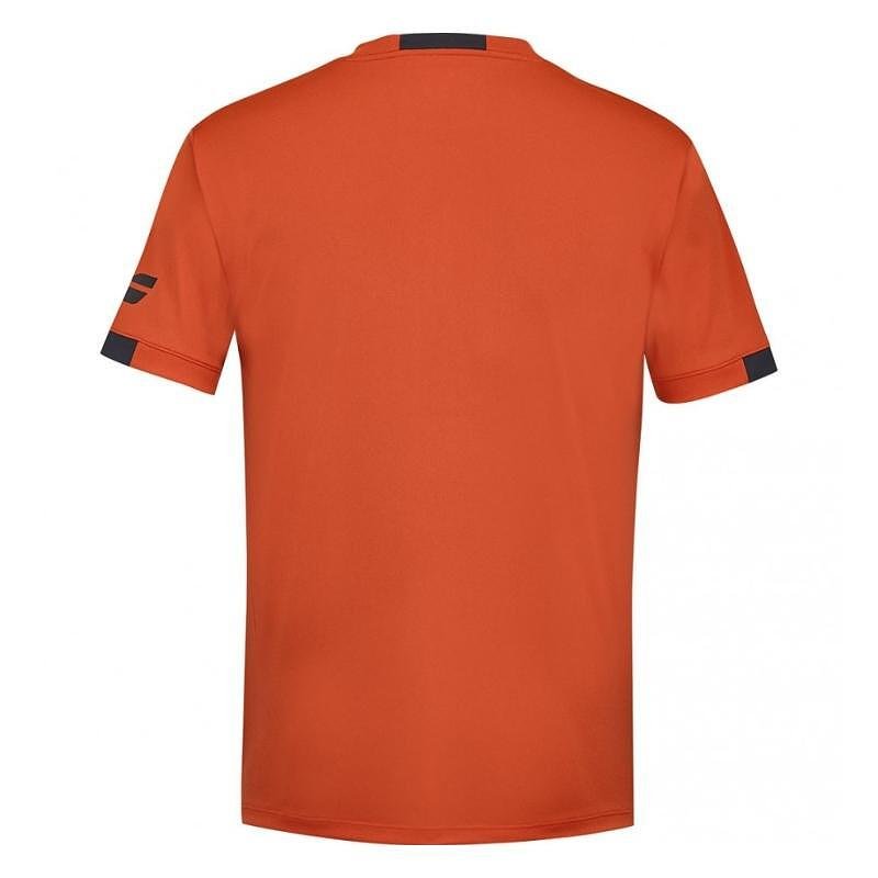 Kids' Babolat PLAY CREW NECK TEE 2024 T-shirt - fiesta red in a sporty design, ideal for tennis and tennis gear