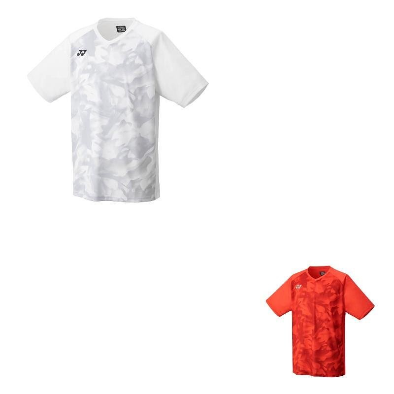 Kids' Yonex CREW NECK SHIRT Pearl Red, lightweight and quick-drying tennis apparel with UV protection