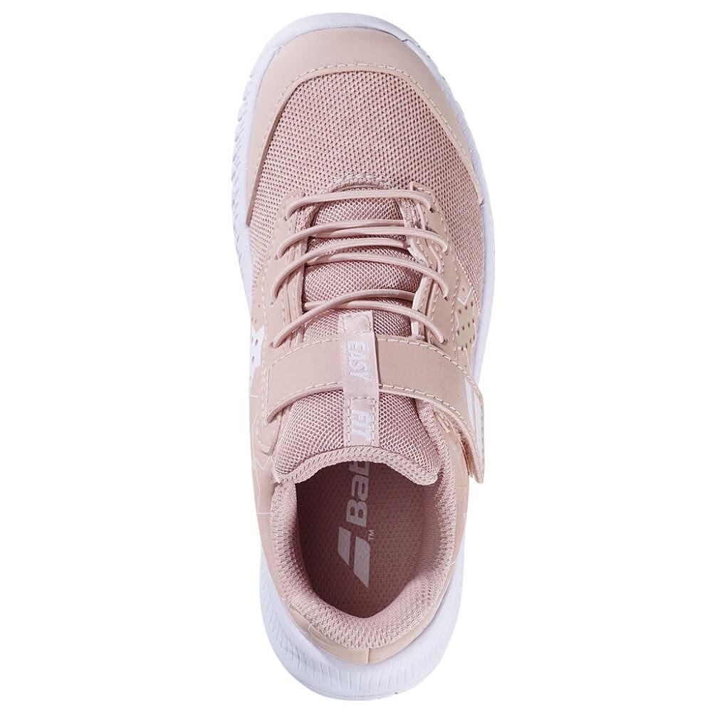 Kids' Babolat PULSION KID ALL COURT GIRL sneakers - evening sand for tennis and all courts, comfortable and stylish