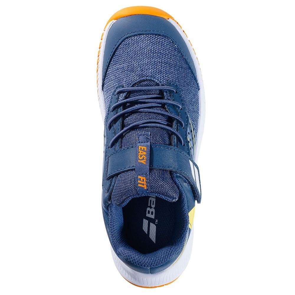 Kids' Babolat PULSION KID ALL COURT BOY sneakers - blue, yellow for tennis and all courts