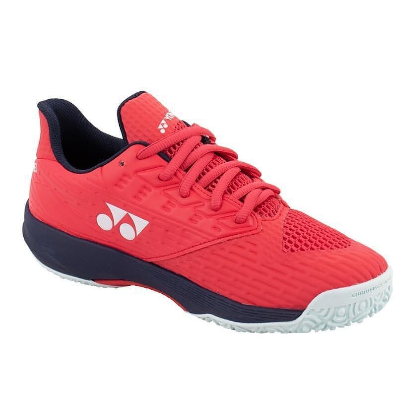Kids' Yonex PC AD-ACCEL CL Sunset Red tennis shoes for clay courts, lightweight and stable Yonex tennis shoes