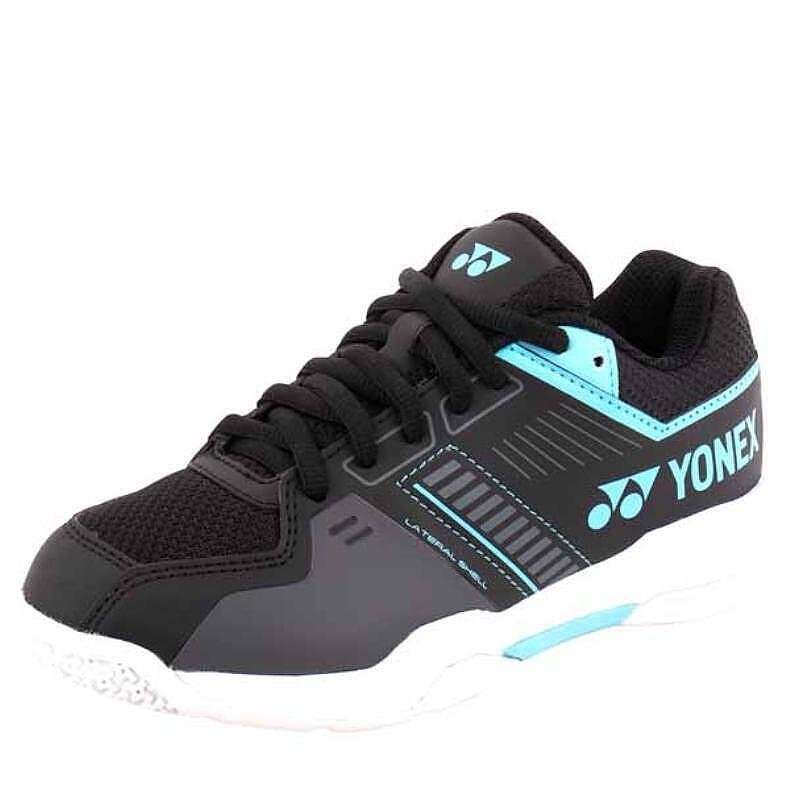 Kids' Yonex PC STRIDER FLOW Black/Blue tennis and padel shoes, stable and comfortable for young athletes