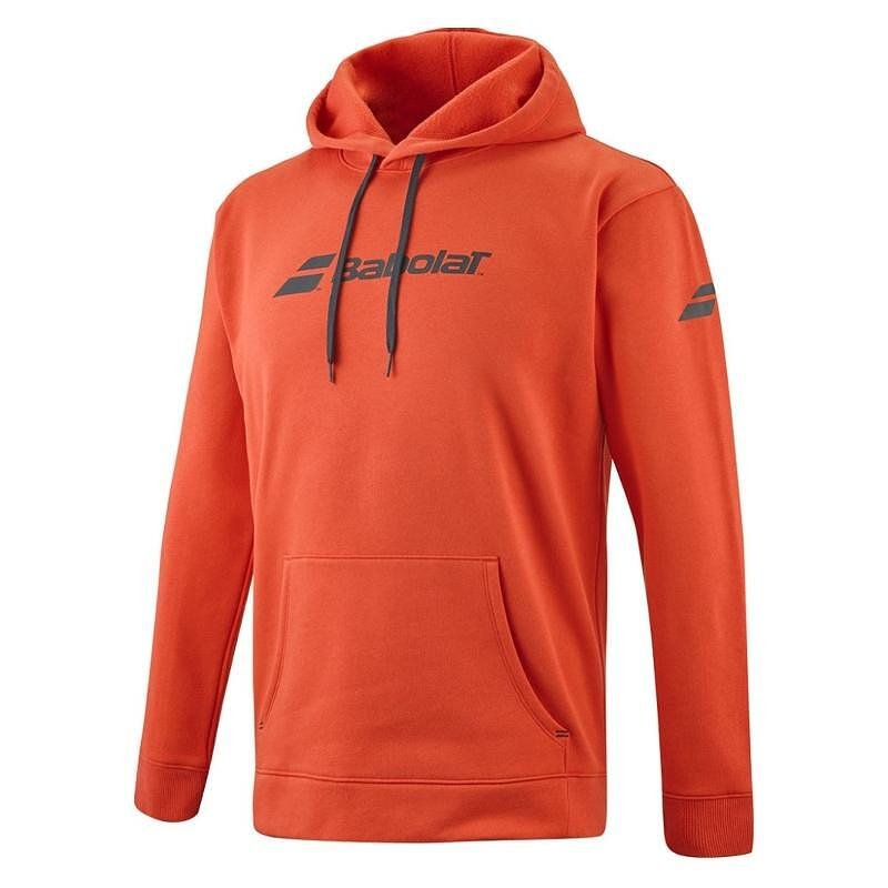 Hanorac pentru copii Babolat EXERCISE HOOD SWEAT - fiesta red, pentru confort și căldură în timpul antrenamentelor pe teren.