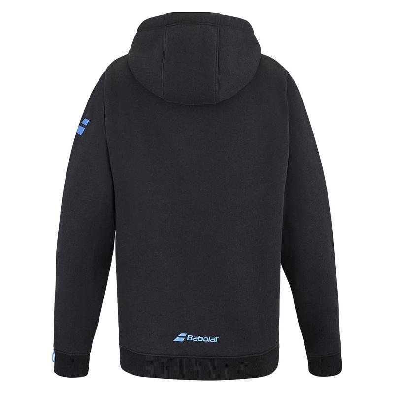 Hanorac pentru copii Babolat EXERCISE HOOD SWEET - black, hanorac negru confortabil pentru copii activi și antrenamente de tenis