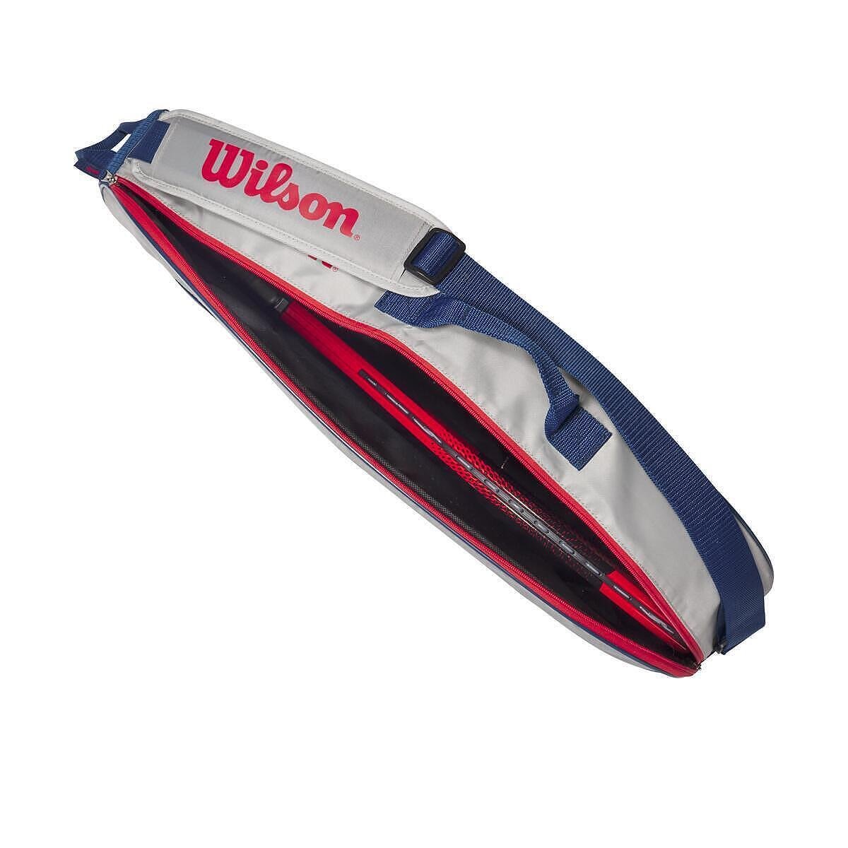Детски тенис сак WILSON JUNIOR - 3 ракети, компактен тенис сак Wilson за 3 ракети и аксесоари