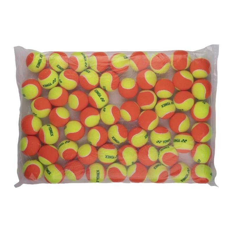 Yonex kids' balls (Stage 2) - orange for training young tennis players, 50% slower for control and technique