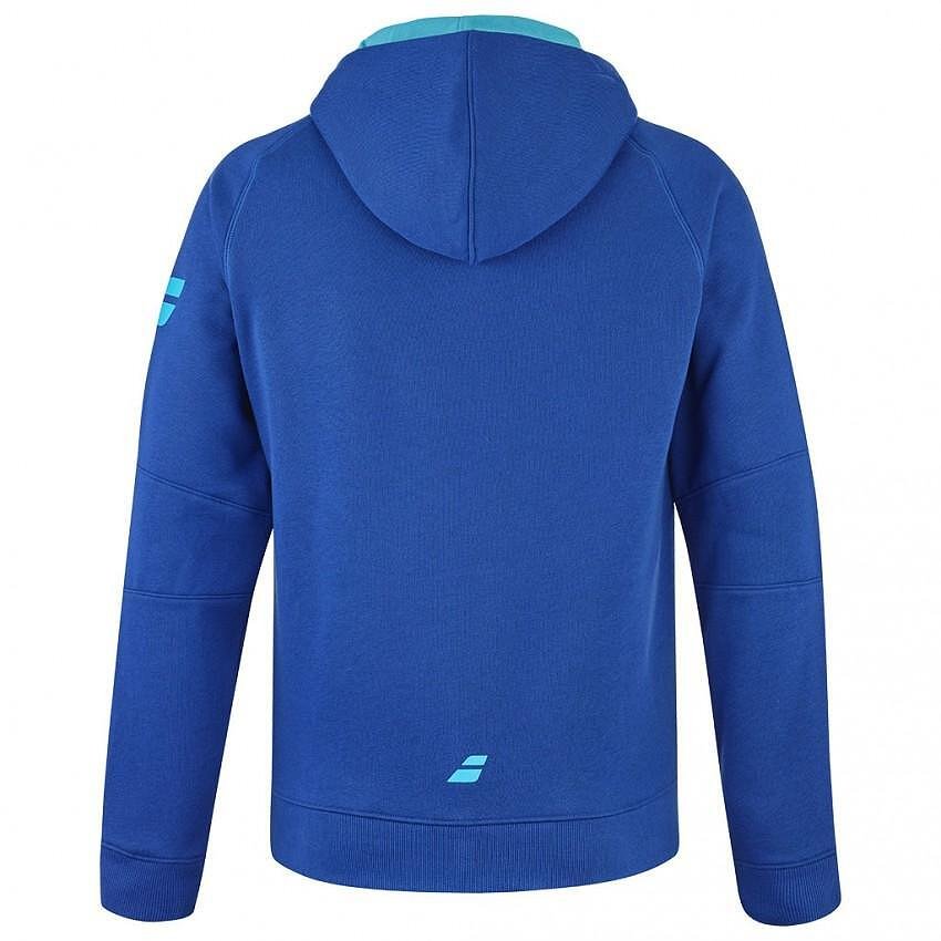 Kids' Babolat EXRCISE HOOD JACKET 2024 - sodalite blue, hooded sports jacket for training