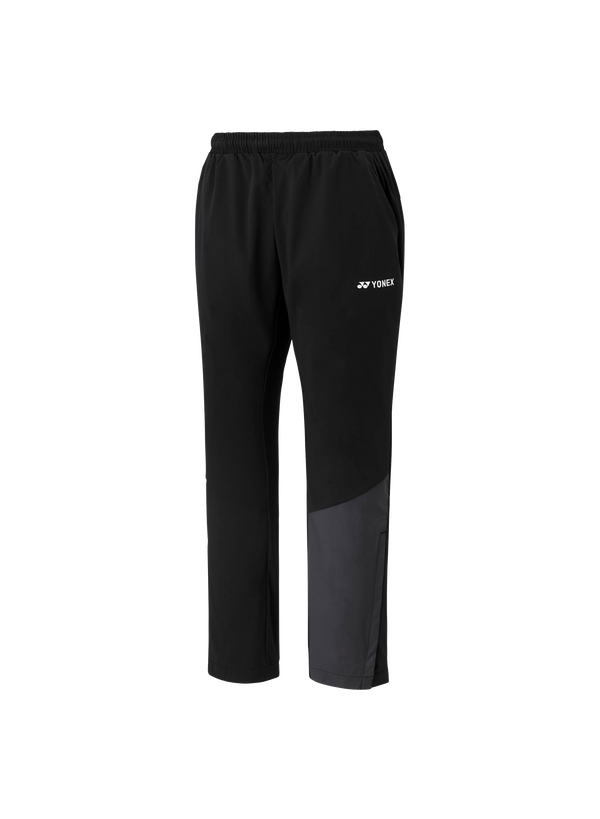 Pantaloni de trening pentru copii Yonex Black, pantaloni de trening negri pentru băieți din linia clubului, 100% poliester
