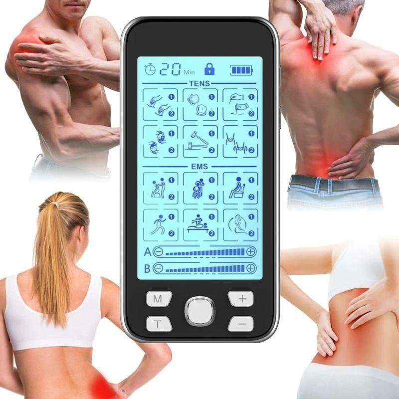 AresPro electrostimulator, 4-channel, 8 electrodes, 24 programs, 20 intensity levels