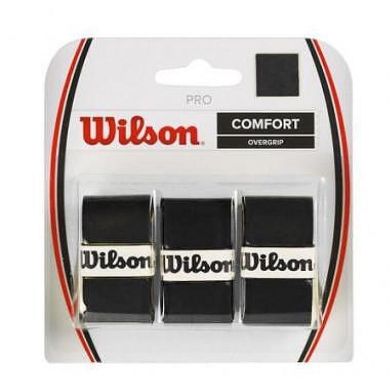 WILSON PRO x3 grips - black, tennis grips for Wilson and padel racquets, comfort and control