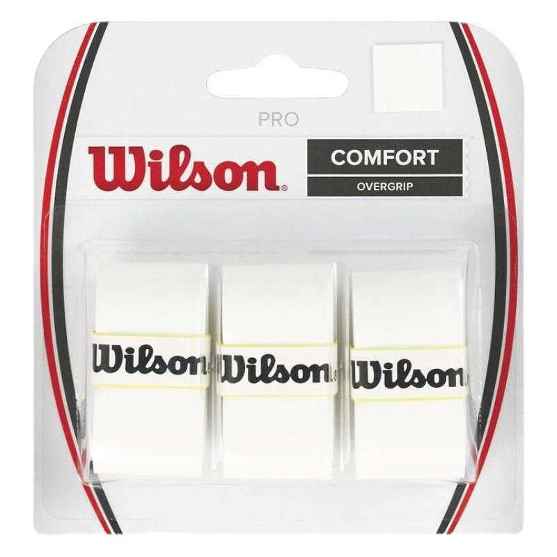 Grips Wilson Pro x3 - white - white comfortable Wilson overgrip strips for tennis rackets