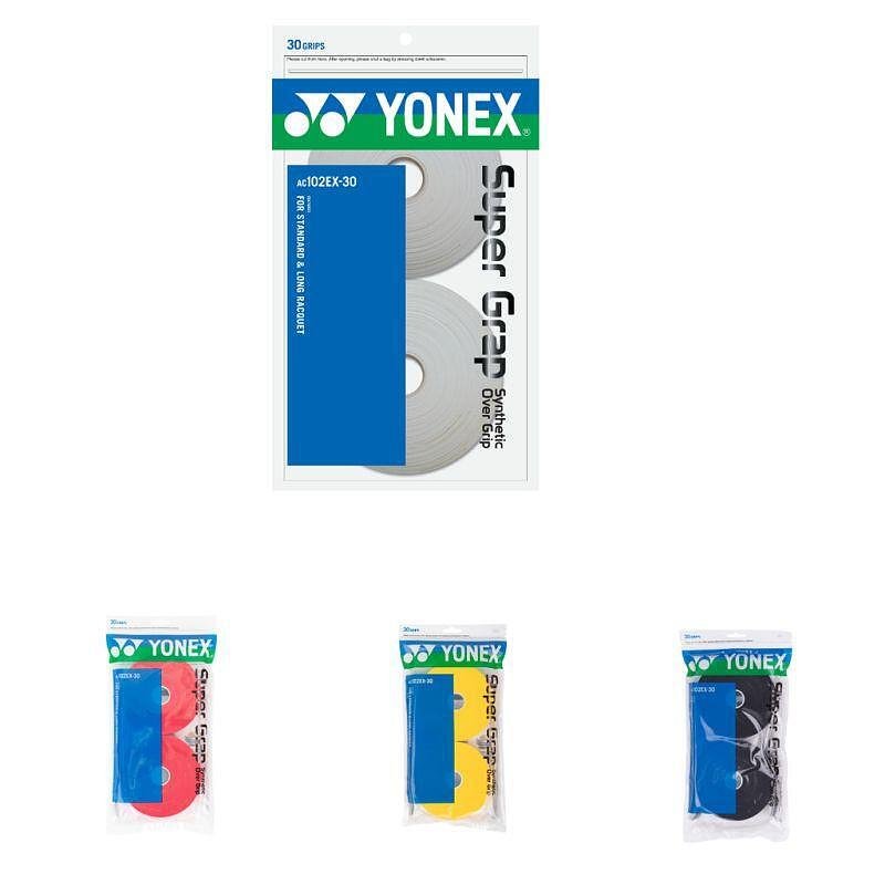 Грипове Yonex WET SUPER GRAP Black - 30 броя – черни тенис грипове Yonex за по-добър контрол, абсорбция и усещане.