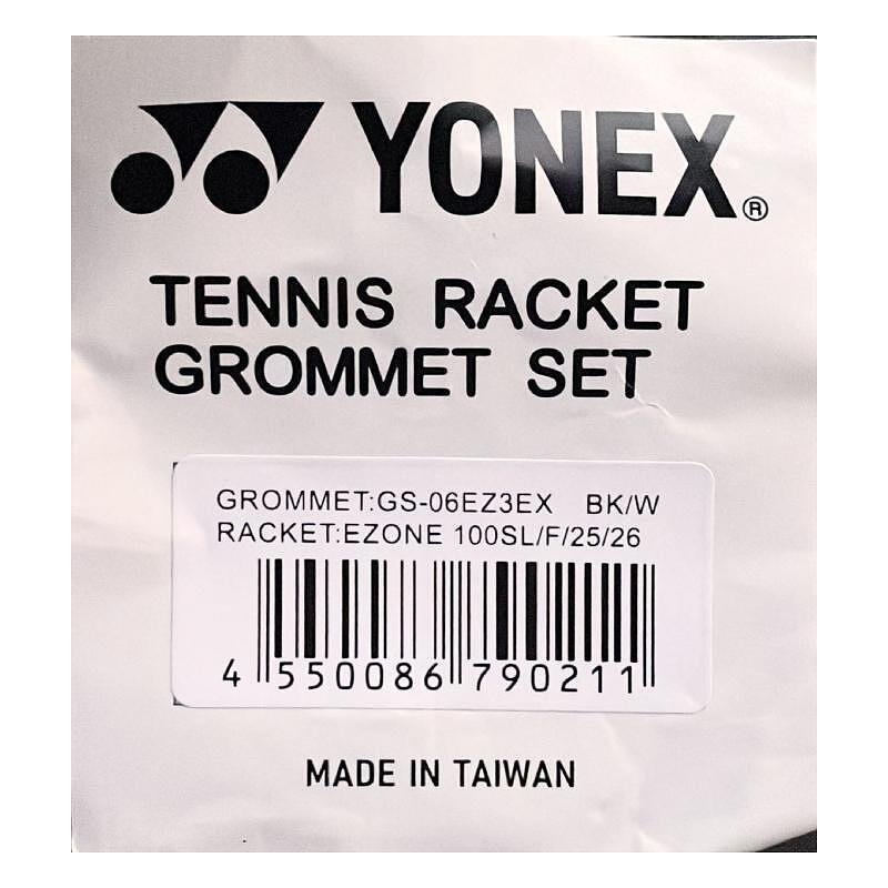 Grommets for Yonex 06 Ezone 100SL/Feel/25/26 racket - black/white, Yonex Tennis Racket Grommet Set