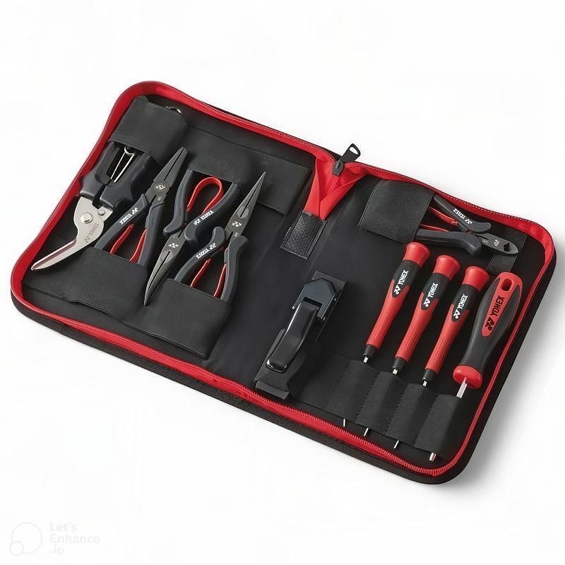 Set de accesorii pentru încordare Yonex pentru rachete de tenis și badminton, set profesional de unelte