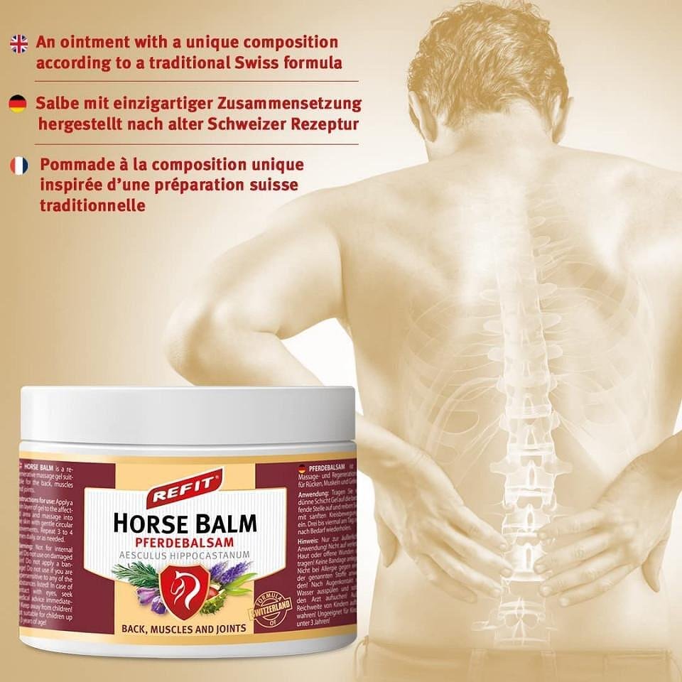 Horse balm REFIT Horse balm 230 ml for very severe pain with immediate and long-lasting effect from the world-famous Karlsbad Spa Natural