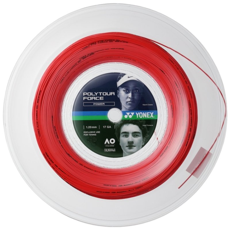 Cordaj monofilament de înaltă tehnologie, roșu, creat pentru tenismenii care caută putere explozivă, control stabil și o senzație excelentă la contactul cu mingea. Grosime 1.20 cm.
