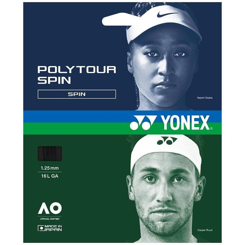 Cordaj Yonex Polytour Spin 1.25/16 negru