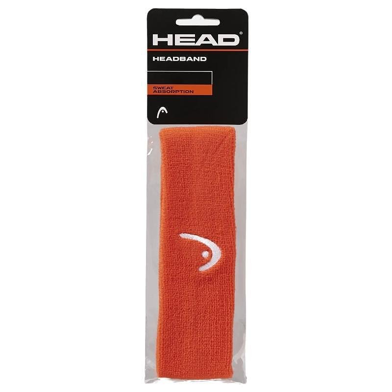 Лента за глава HEAD Band - orange – оранжева спортна лента за глава, еластична и удобна, задържа потта далеч от лицето.
