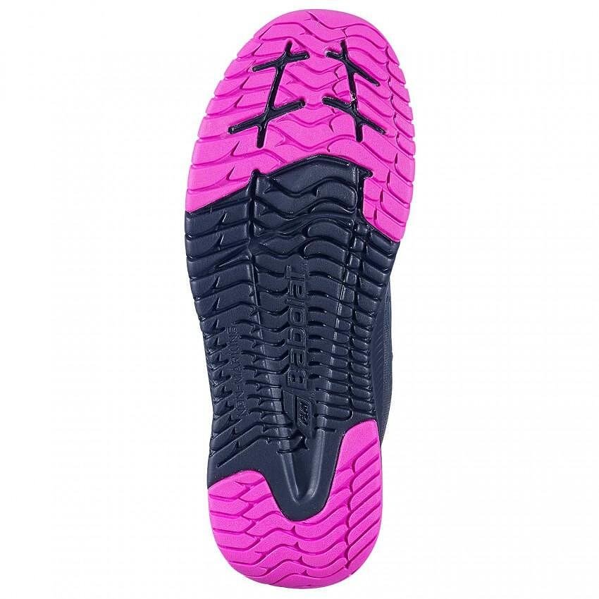 Kids' Babolat PULSION ALL COURT BLACK AERO sneakers with a durable sole for tennis and all-court surfaces