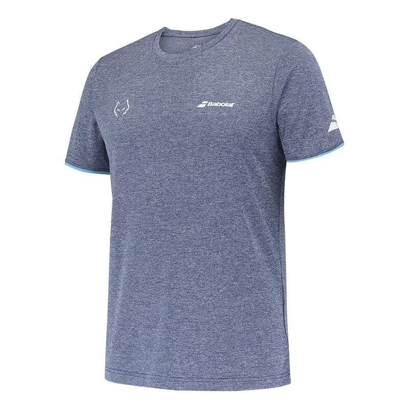 Men's Babolat CREW NECK LEBRON 2025 T-shirt - estate blue, lightweight and breathable for padel and tennis