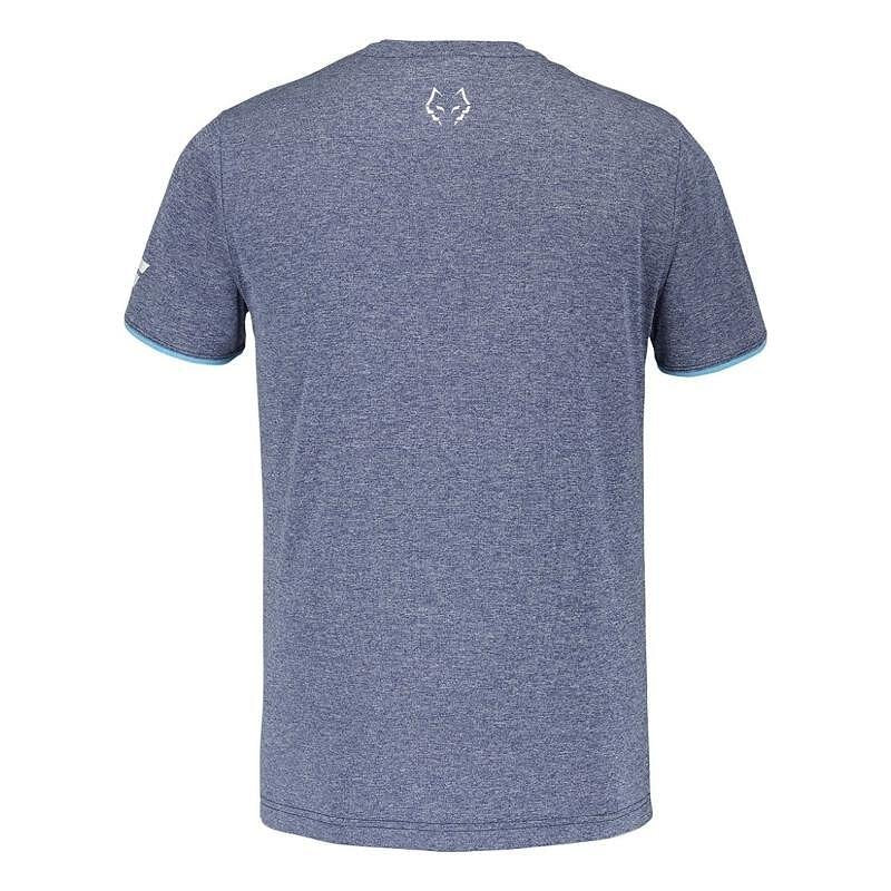 Men's Babolat CREW NECK LEBRON 2025 T-shirt - estate blue, lightweight and breathable for padel and tennis
