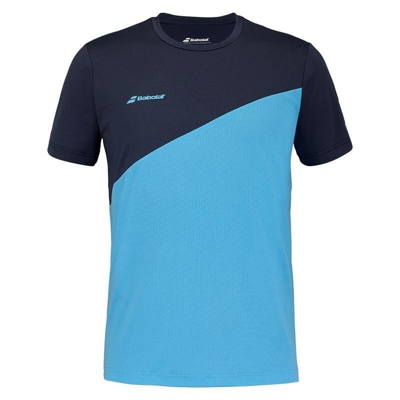 Мъжка тениска Babolat DRIVE CREW - drive blue, спортен модел за комфорт и свобода на движение
