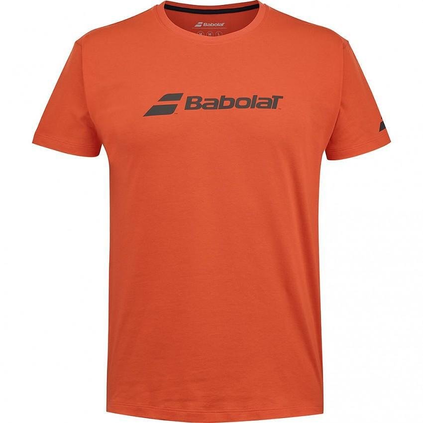 Мъжка тениска Babolat EXERCISE BABOLAT TEE 2024 - fiesta red за тренировка и мач, удобна и стилна