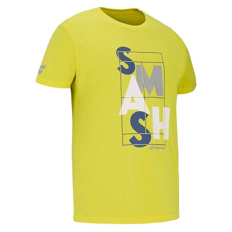 Men's Babolat EXERCISE MESSAGE T-shirt - blazing yellow with a modern graphic design and a comfortable fit