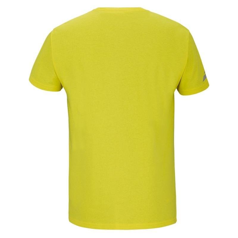 Men's Babolat EXERCISE MESSAGE T-shirt - blazing yellow, a yellow sports T-shirt for training and leisure