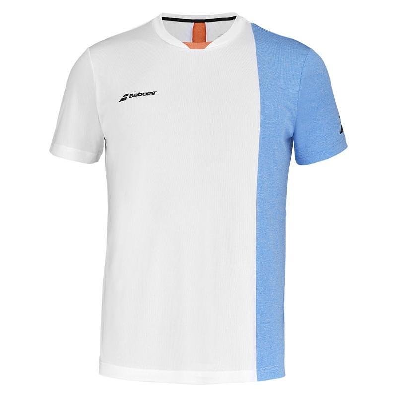 Tricou bărbătesc Babolat PLAY CREW - white, blue