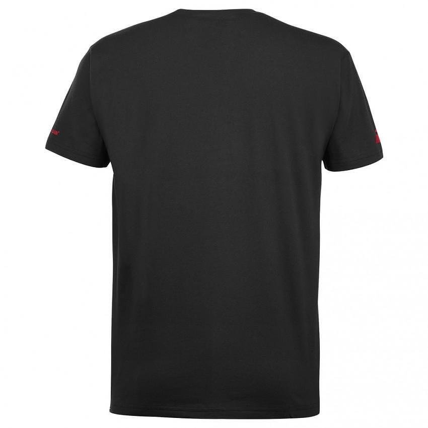Tricou bărbătesc Babolat TEE LEBRON - negru, tricou negru elegant pentru confort la antrenamente și meciuri