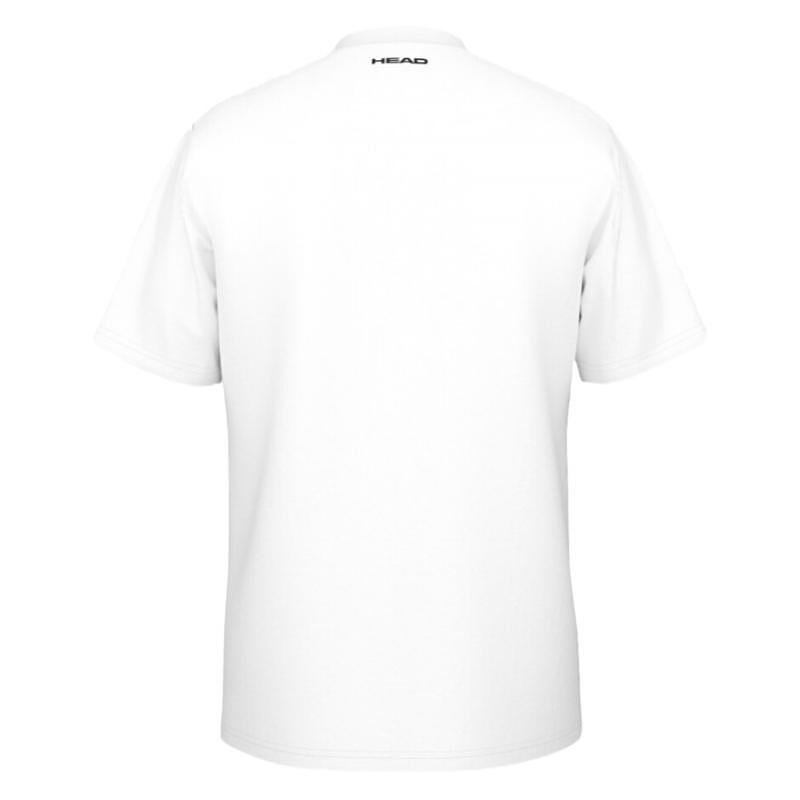 Мъжка тениска HEAD Topspin T-Shirt / 811564 - XVOA, бяла, с мрежест гръб за дишаемост и спортен стил