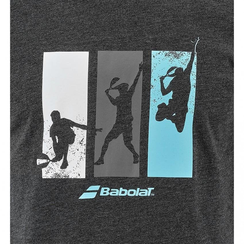 Tricou bărbătesc PADEL BUMBAC - blk, hthr