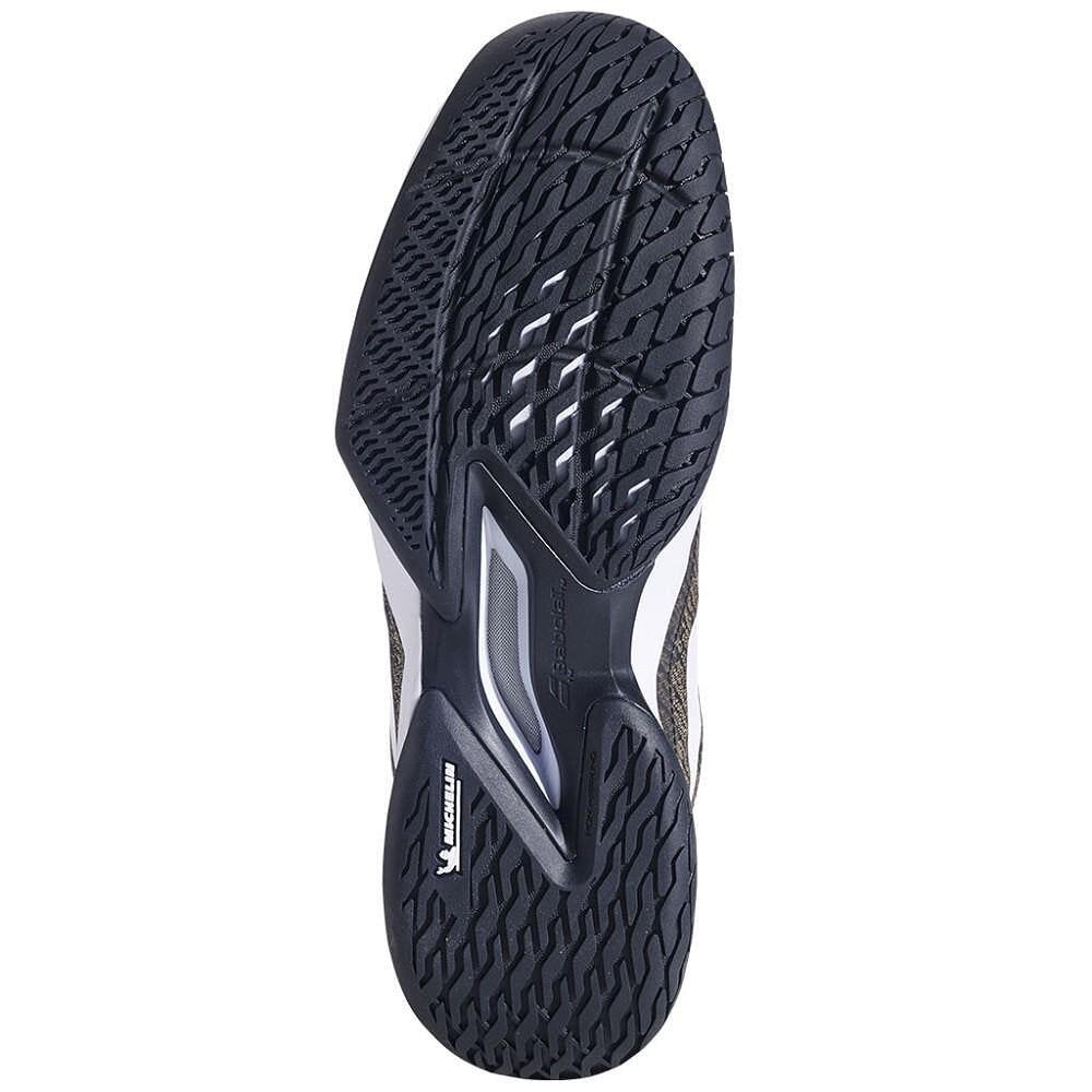 Pantofi sport bărbătești Babolat JET MACH 3 ALL COURT - black, white cu talpă rezistentă pentru all courts și meciuri de tenis