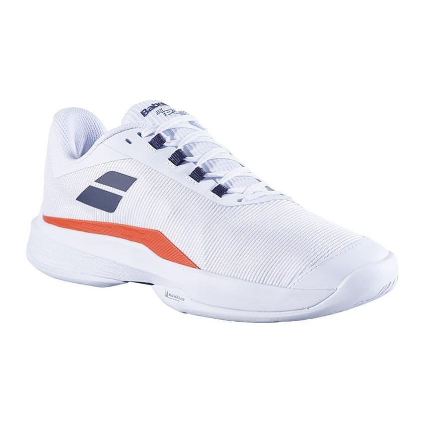 Мъжки маратонки Babolat JET TERE 2 AC - white, str. red – леки тенис маратонки за all courts с комфорт и стабилност