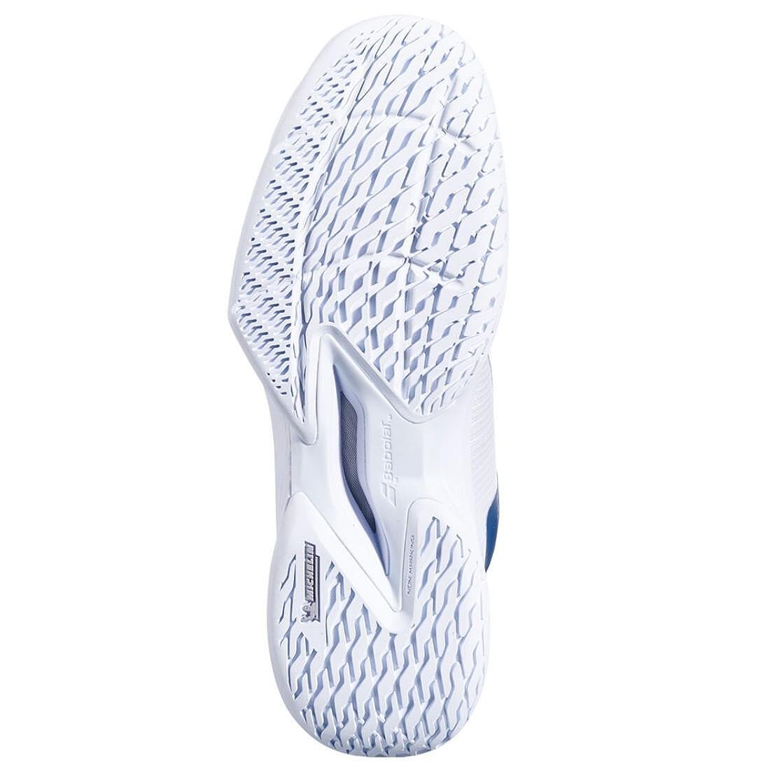 Pantofi sport bărbătești Babolat JET TERE 2 ALL COURT WIMBELDON - alb, albastru navy pentru viteză și flexibilitate pe teren