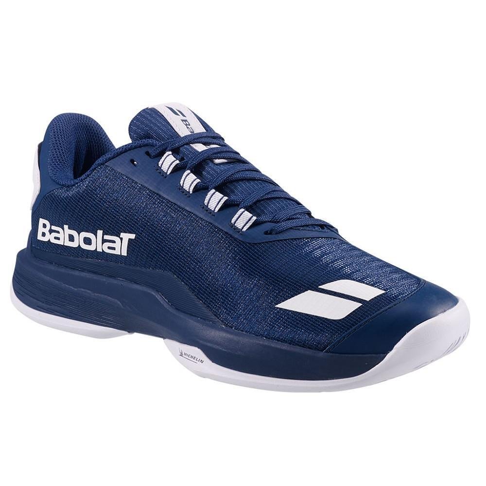 Pantofi de tenis pentru bărbați Babolat JET TERE 2 PREMIUM AC D.ARK BLUE – pantofi de tenis ușori pentru joc rapid și dinamic.