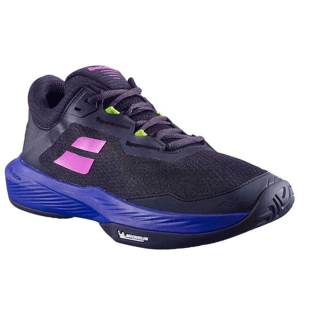 Pantofi sport bărbătești Babolat SFX 4 ALL COURT - BLACK, DARK BLUE pentru tenis și all courts, confort, stabilitate și amortizare.