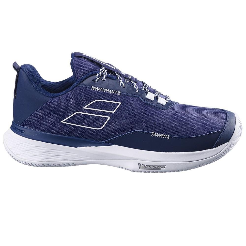 Pantofi de tenis pentru bărbați Babolat SFX EVO ALL COURT - dark blue, white pentru toate suprafețele, pantofi de tenis stabili și respirabili